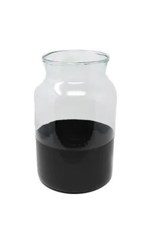Etu Black Colorblock Mason Jar  Medium