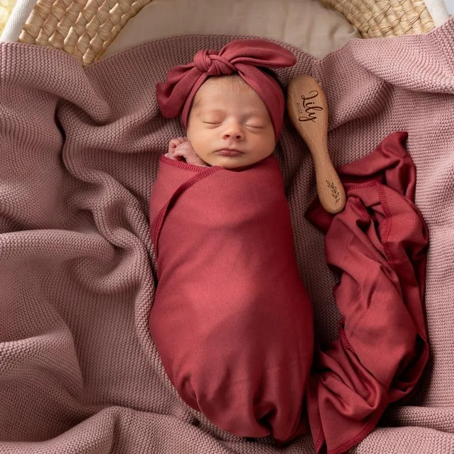 Evie Knotted Headband Berry