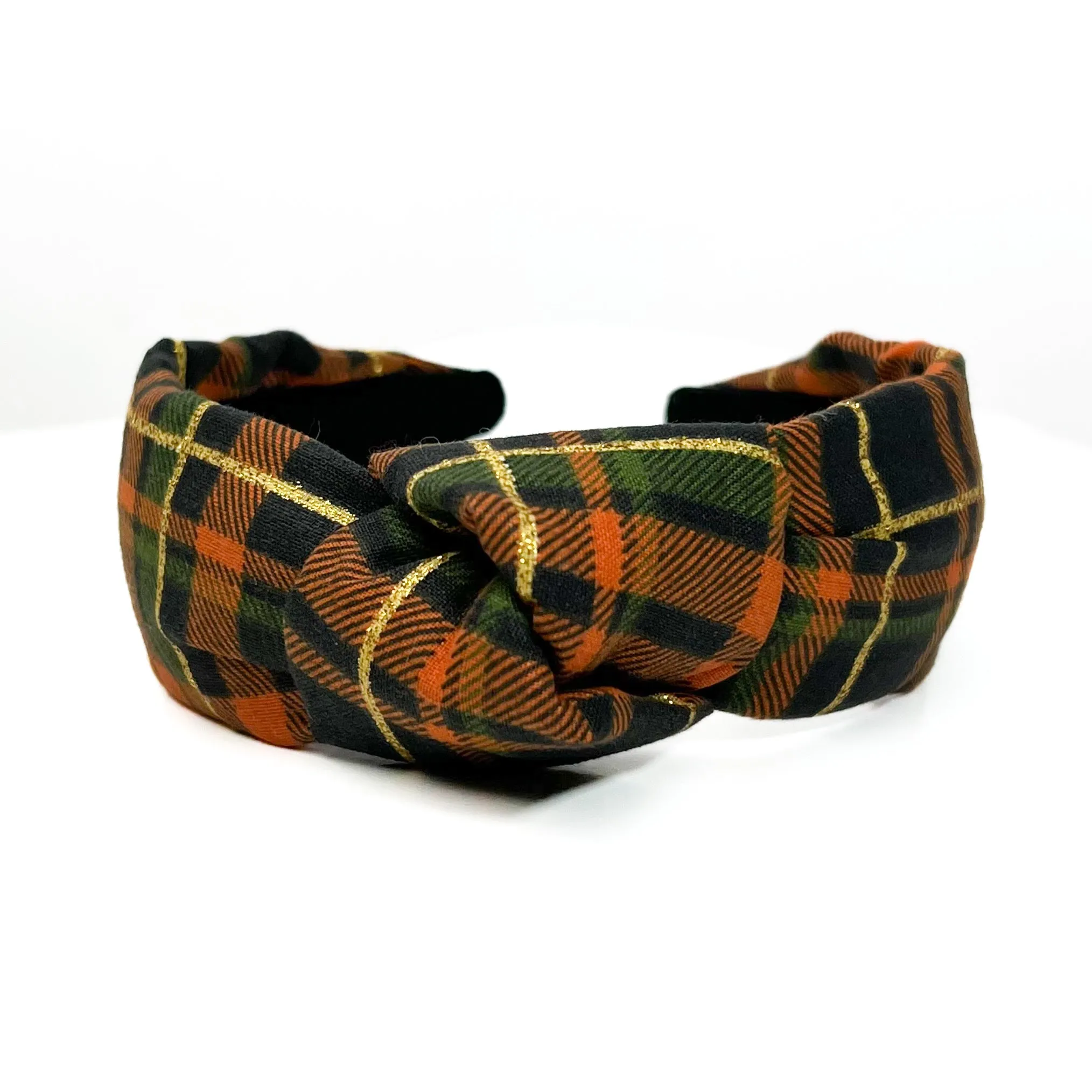 Fall Harvest Plaid Knotted Headband