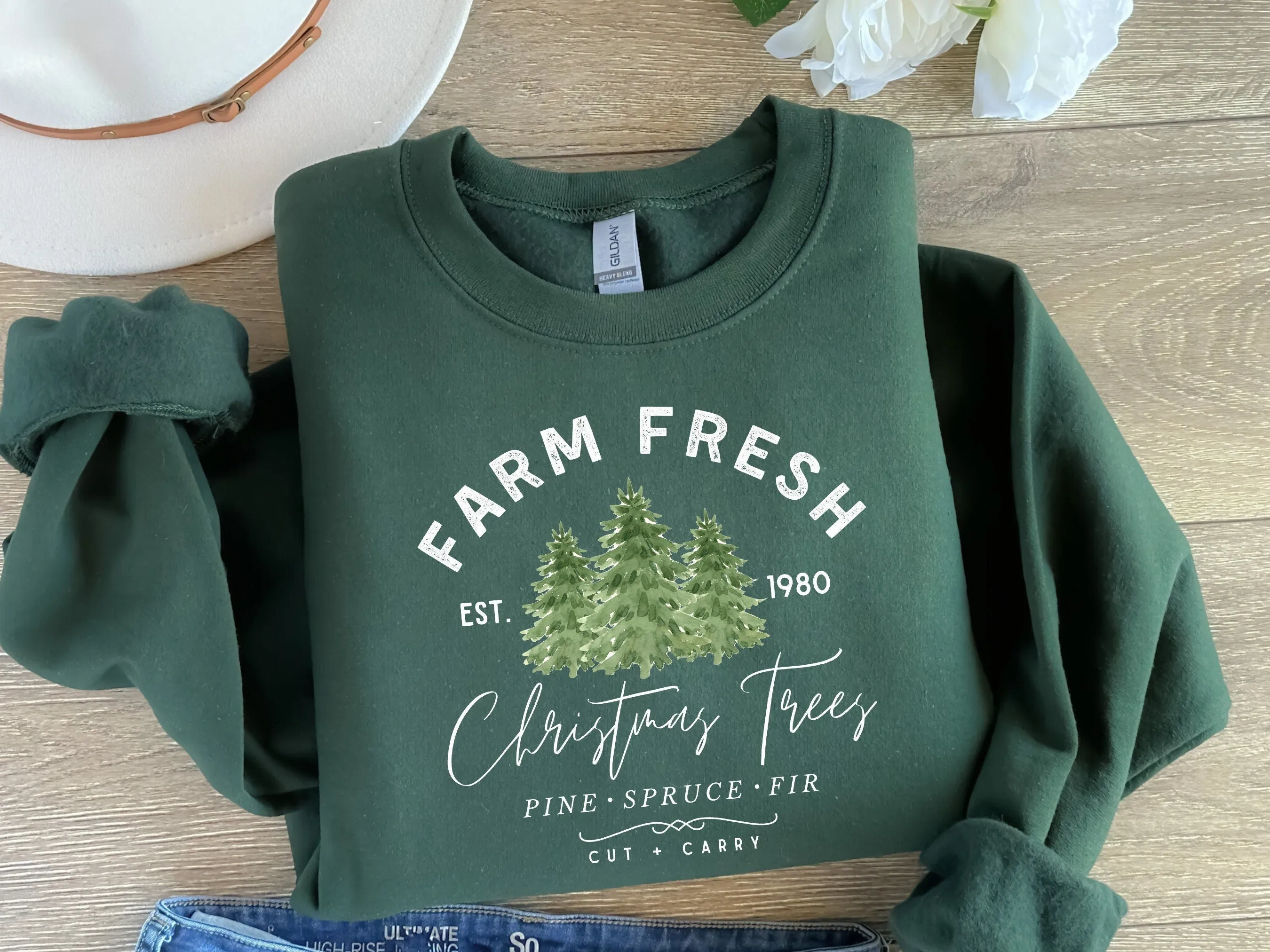 Farm Fresh Trees Womens Christmas Sweater