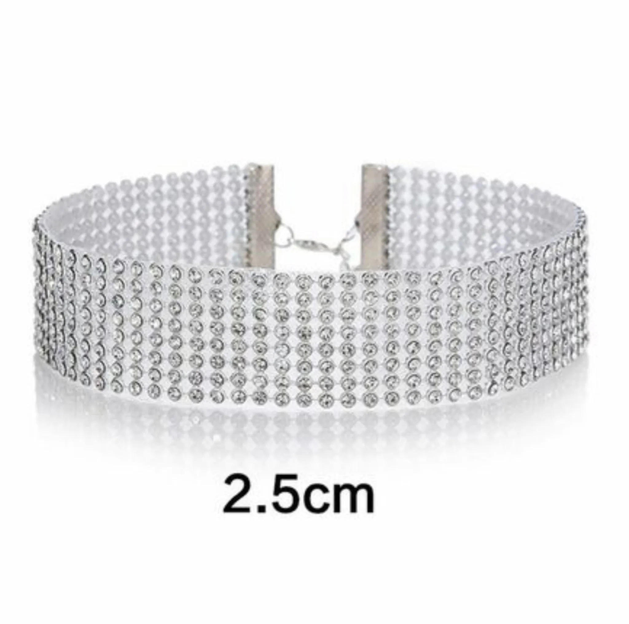 Faux Crystal Bling Rhinestone Choker