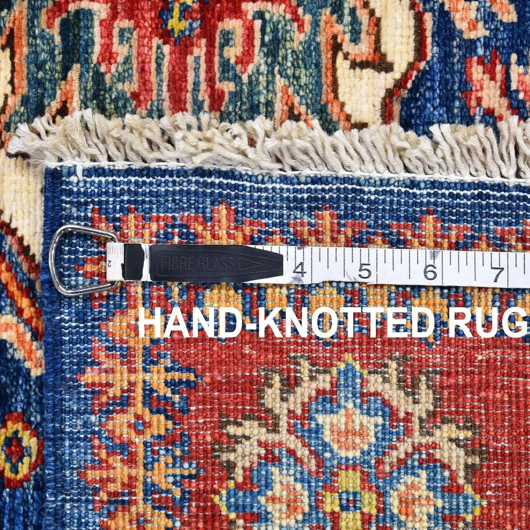 Fine Hand-Knotted Caucasian Kazak Design Handmade Wool Rug (Size 3.4. X 4.9 ) Cwral-9060