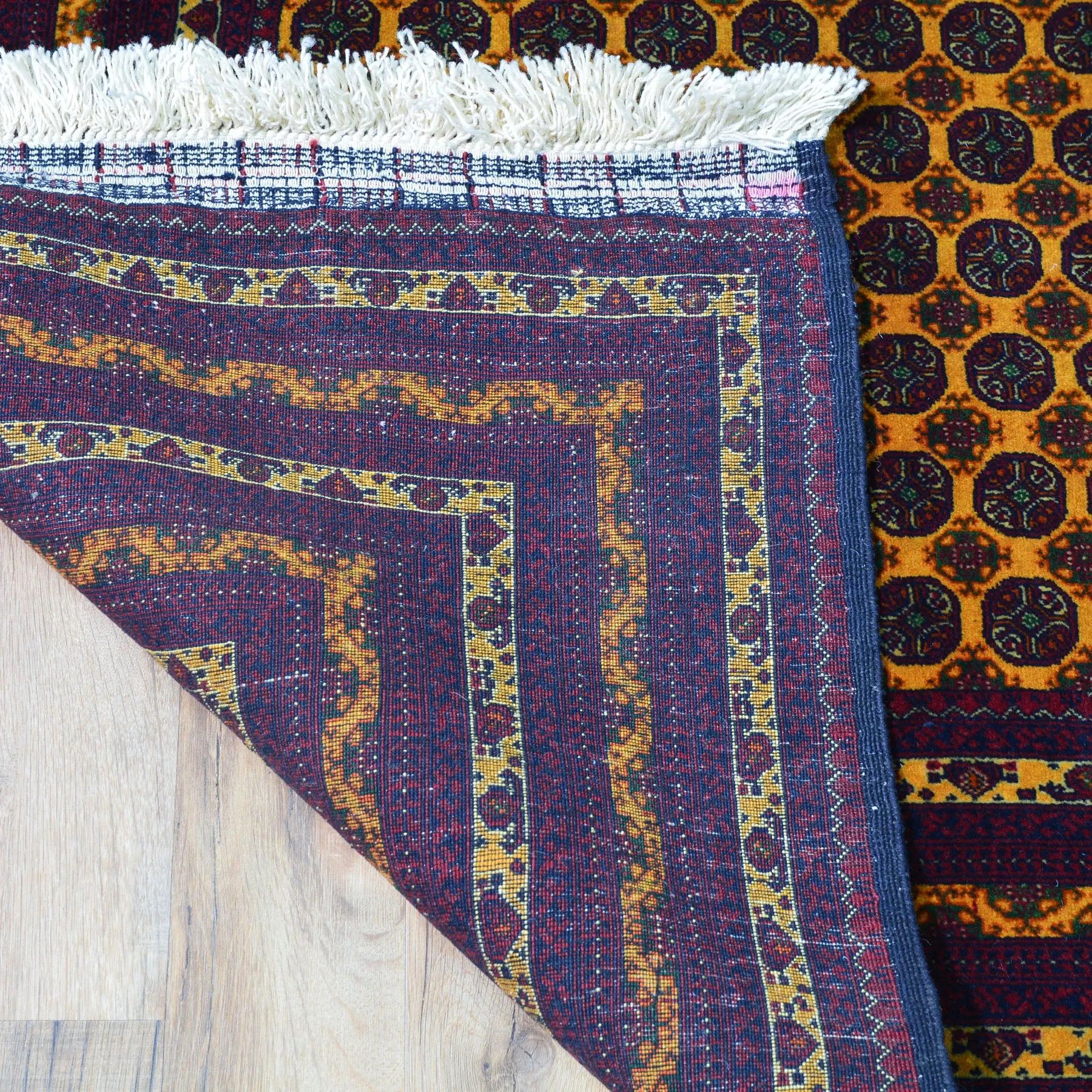 Fine Hand-Knotted Turkmen Tribal Traditional Wool Rug (Size 6.9 X 9.8) Cwral-9615