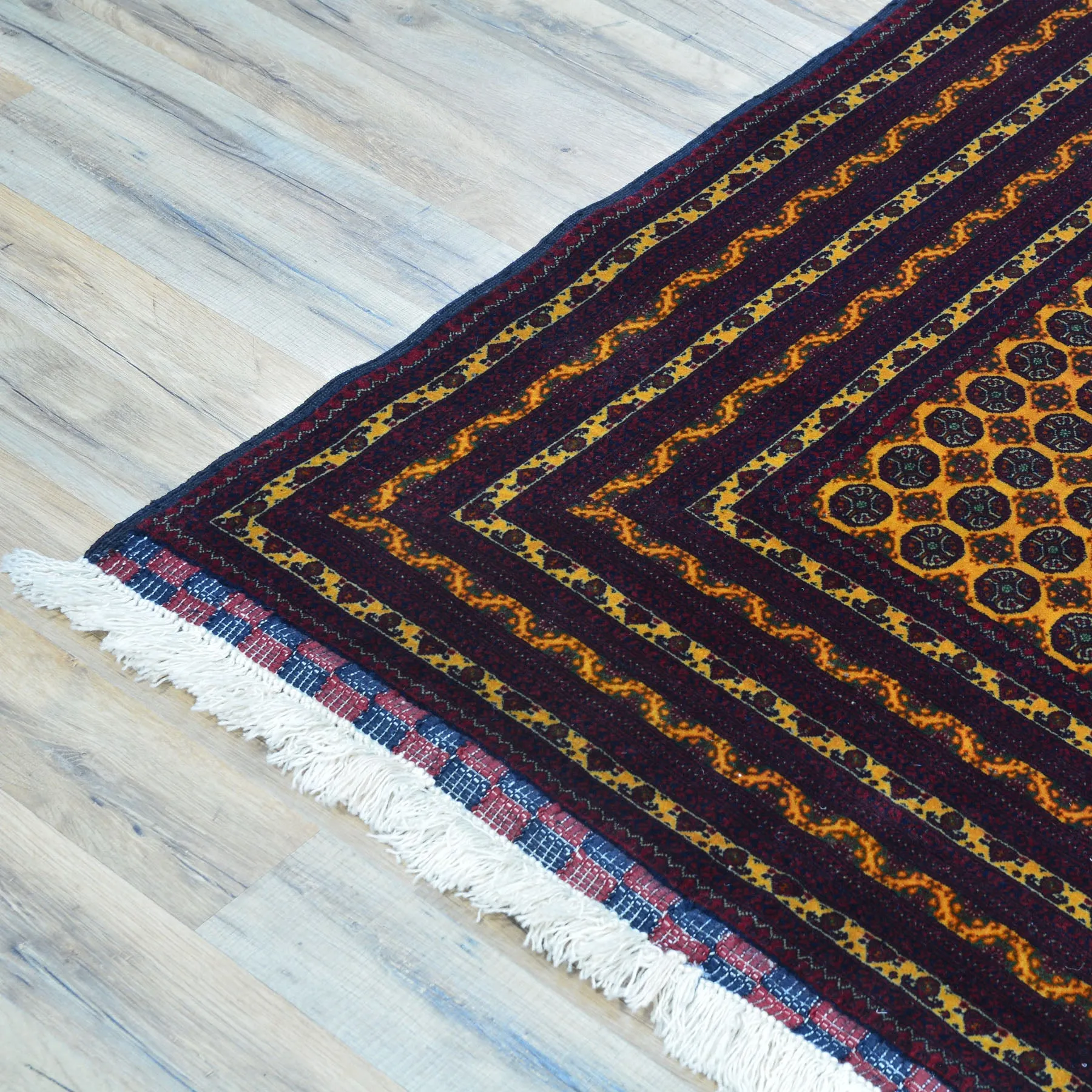Fine Hand-Knotted Turkmen Tribal Traditional Wool Rug (Size 6.9 X 9.8) Cwral-9615