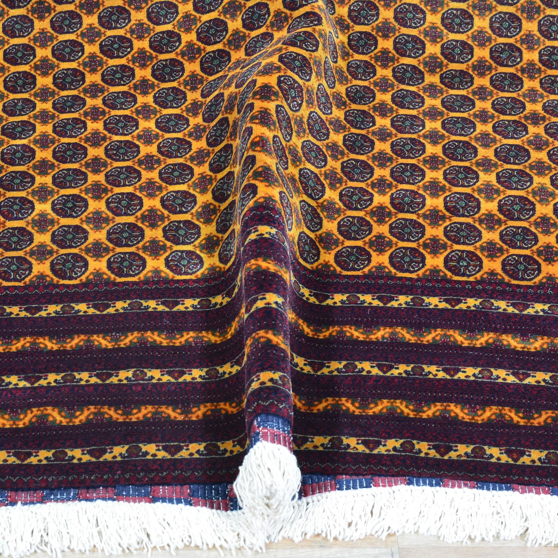 Fine Hand-Knotted Turkmen Tribal Traditional Wool Rug (Size 6.9 X 9.8) Cwral-9615