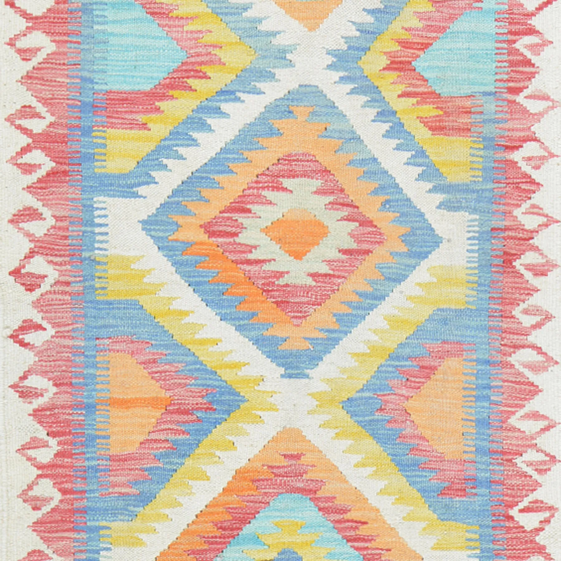Flatweave Reversible Kilim Handmade Wool Rug (Size 2.6 X 8.0) Cwral-10869