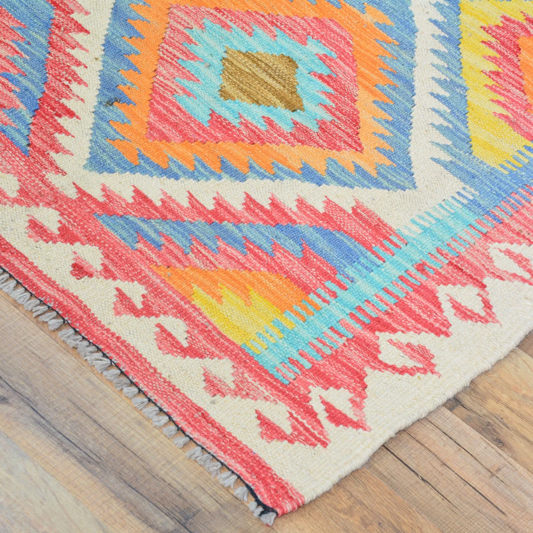 Flatweave Reversible Kilim Handmade Wool Rug (Size 2.6 X 8.0) Cwral-10869