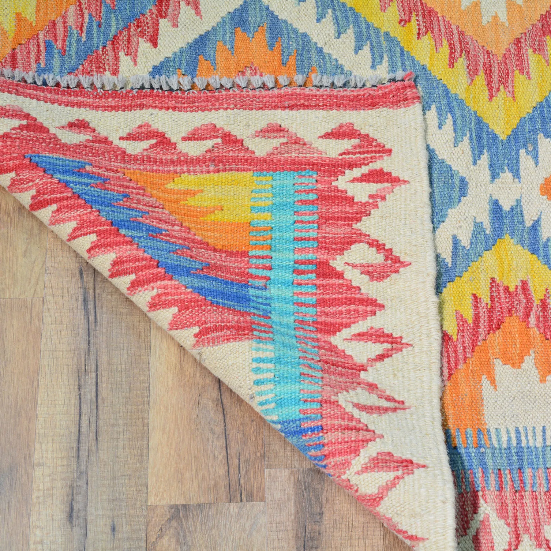 Flatweave Reversible Kilim Handmade Wool Rug (Size 2.6 X 8.0) Cwral-10869