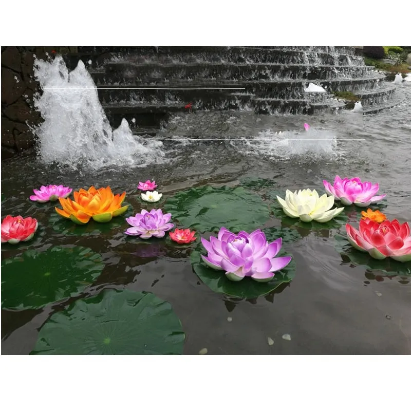 Flores De Loto Acuáticas Artificiales Para Jardín Jacuzzi X5