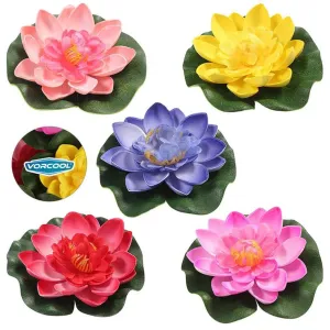 Flores De Loto Acuáticas Artificiales Para Jardín Jacuzzi X5