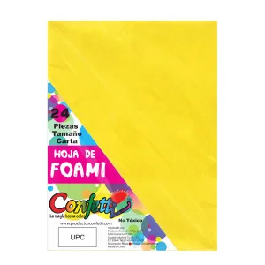FOAMY CARTA 24 PZ AMARILLO NAEN MNK