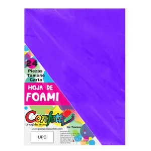 FOAMY CARTA 24 PZ MORADO NAEN MNK