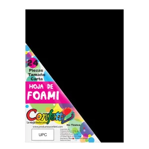 FOAMY CARTA 24 PZ NEGRO NAEN MNK