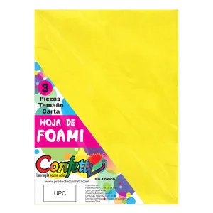 FOAMY CARTA 3 PZ AMARILLO NAEN MNK