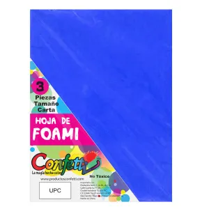 FOAMY CARTA 3 PZ AZUL REY NAEN MNK