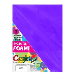 FOAMY CARTA 3 PZ MORADO NAEN MNK