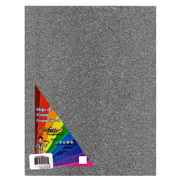FOAMY CARTA DIAMANTINA 2 PZ GRIS NAEN