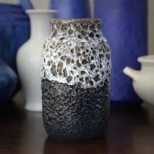 Foamy White & Indigo Vase
