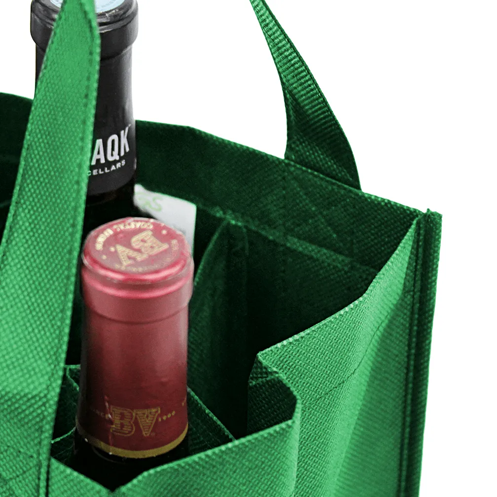 Four bottle Wine Tote, Double Layered *Fully Customizable*