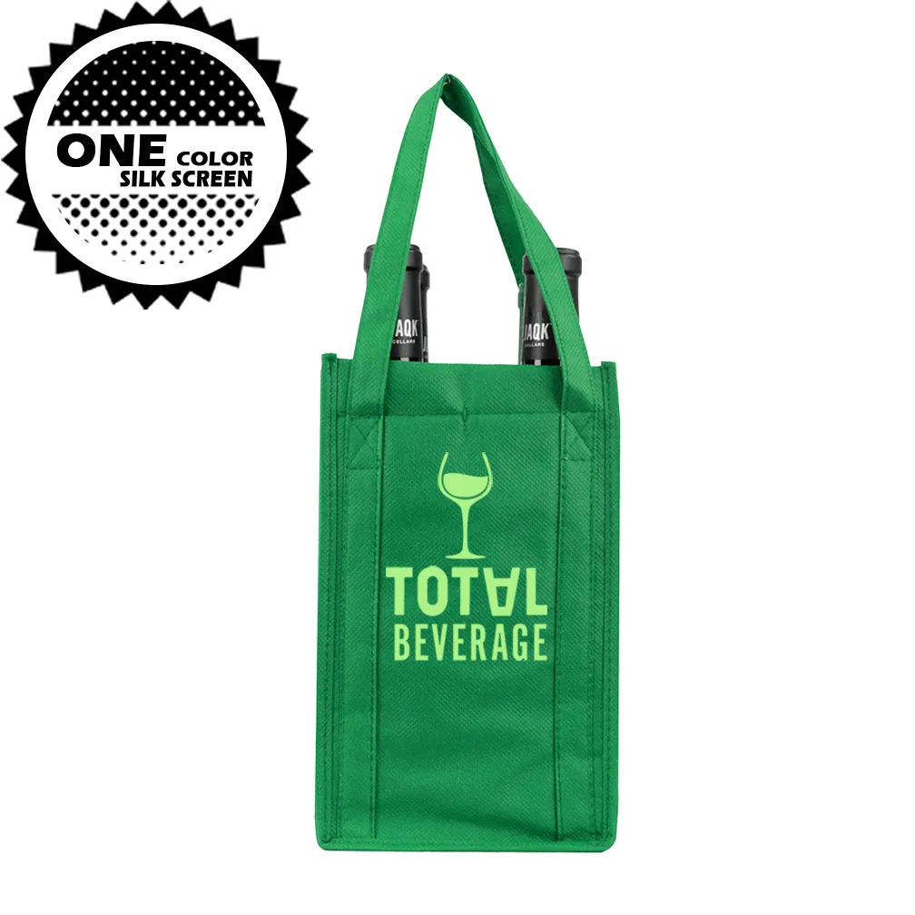 Four bottle Wine Tote, Double Layered *Fully Customizable*