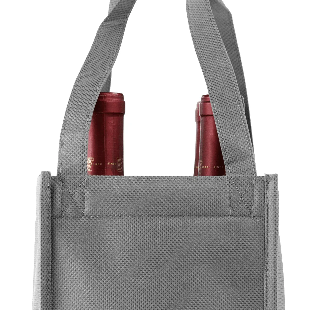 Four Bottle Wine Tote, Double Layered Premium Plus *Fully Customizable*