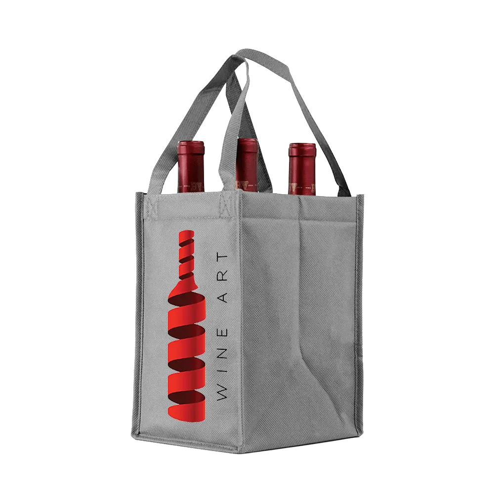 Four Bottle Wine Tote, Double Layered Premium Plus *Fully Customizable*