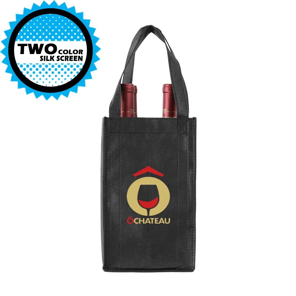 Four bottle Wine Tote, Reverse Reinforced Handles *Fully Customizable*