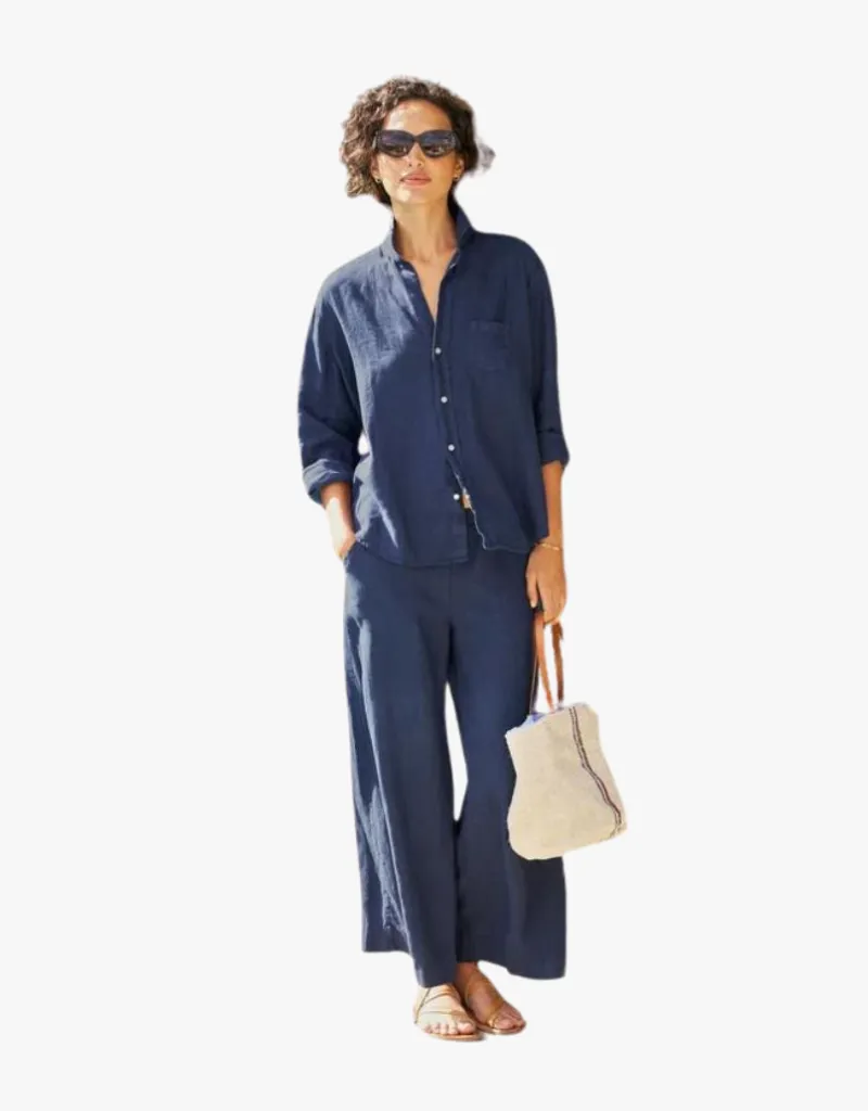 Frank & Eileen Tuscany Getaway Set in Navy (Washed Linen)