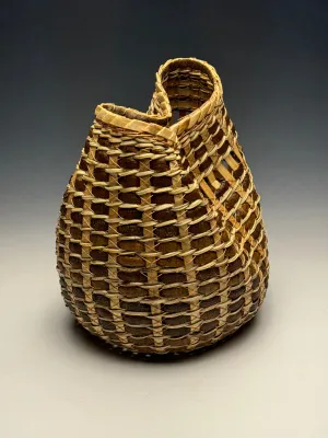 FREEFORM BARK AND WIRE BASKET