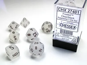 FROSTED 7-DIE SET CLEAR/BLACK