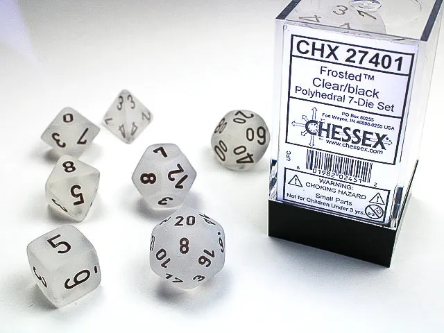 FROSTED 7-DIE SET CLEAR/BLACK