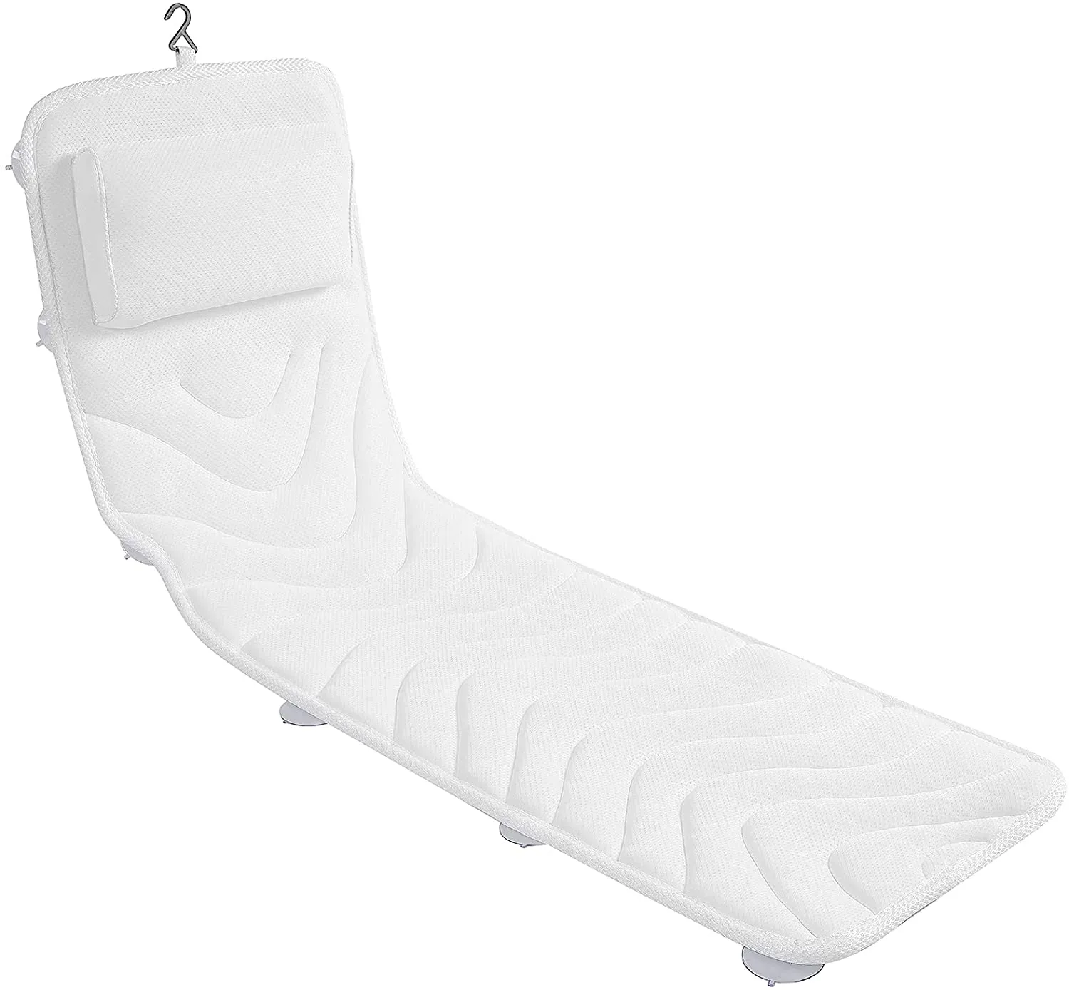 Full Body Bath Pillow, Upgraded Non-Slip Bath Cushion for Tub, Spa Bathtub Pillow Mattress for Head Neck Shoulder and Back Rest Support，Hot Tub Accessories – 50"x 15"