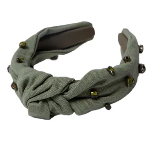 Gemstone Collection Peridot Knotted Headband
