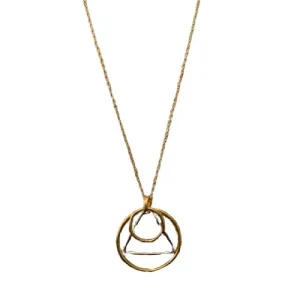 Geo Mixed Metal Shapes Necklace