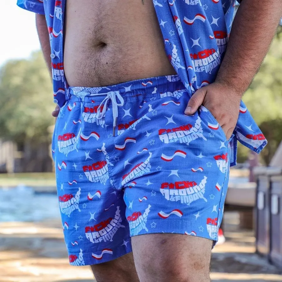 Getaway Casual Shorts - FAFO - Light Blue