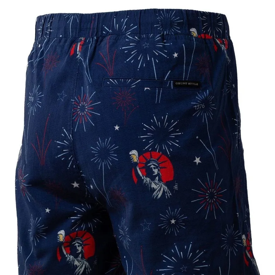 Getaway Casual Shorts - Toast Of Freedom - Navy
