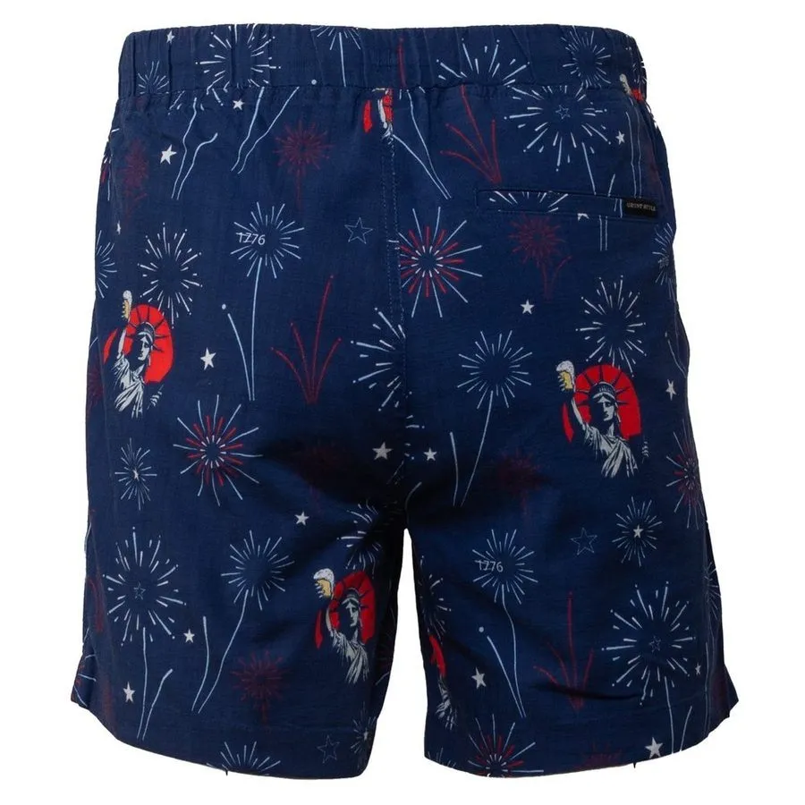 Getaway Casual Shorts - Toast Of Freedom - Navy