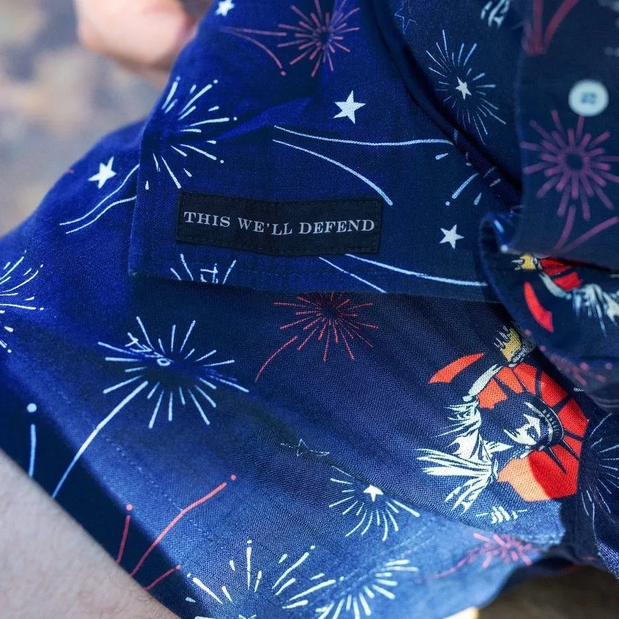 Getaway Casual Shorts - Toast Of Freedom - Navy