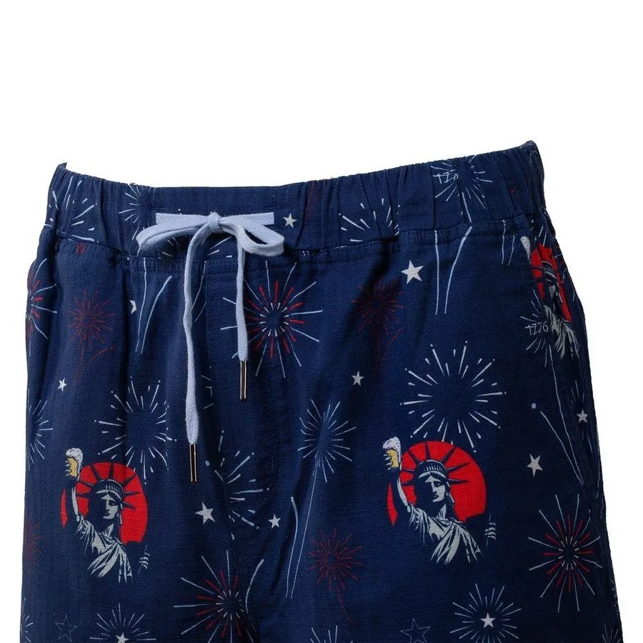 Getaway Casual Shorts - Toast Of Freedom - Navy