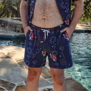 Getaway Casual Shorts - Toast Of Freedom - Navy