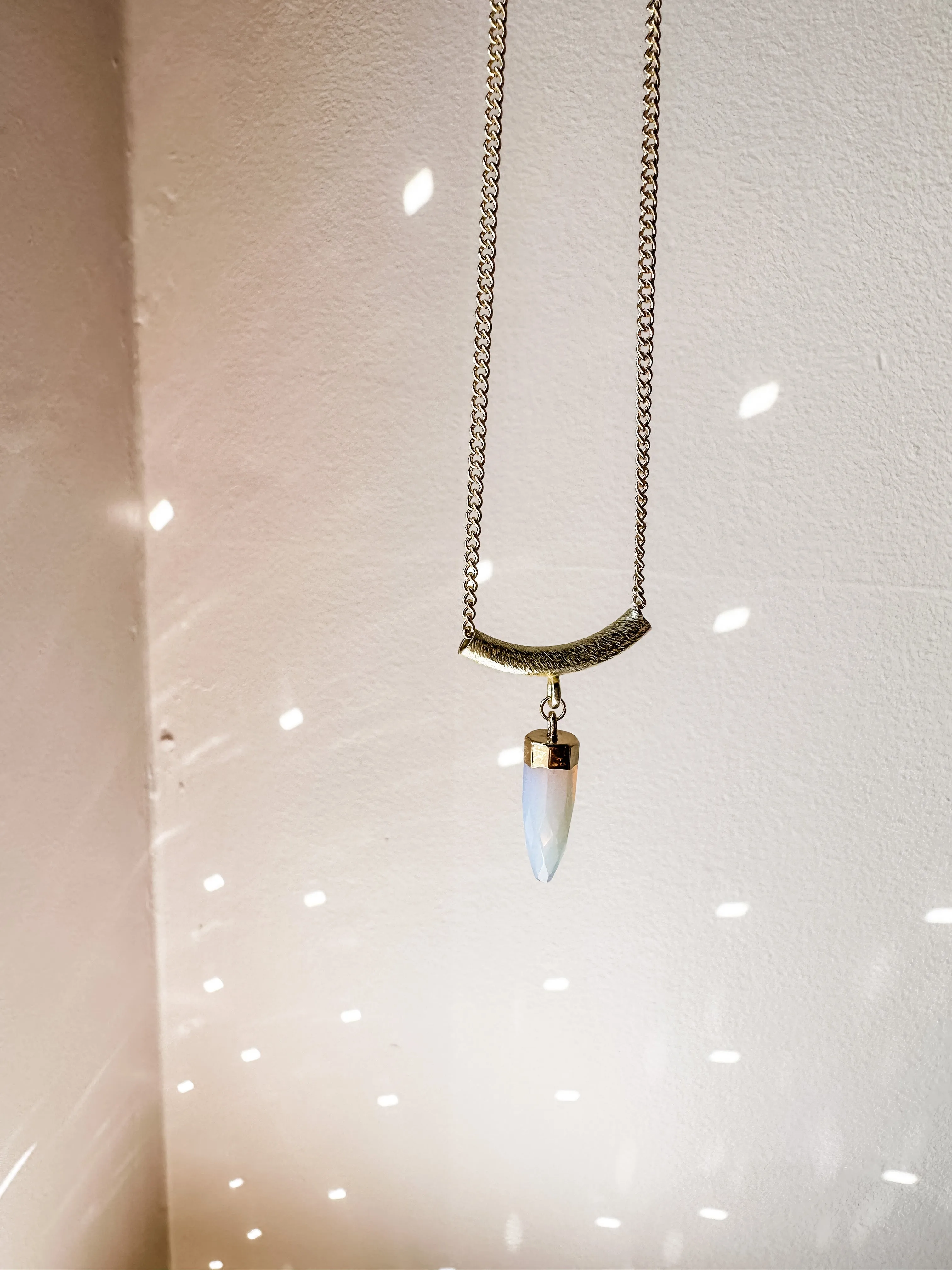 Getaway Dainty Drop Gemstone Necklace
