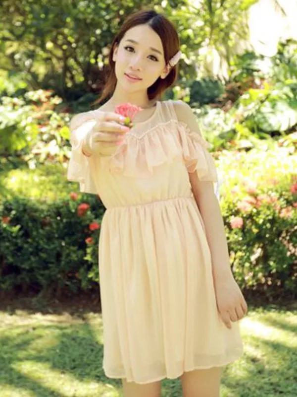 getaway flouncing pearl dress