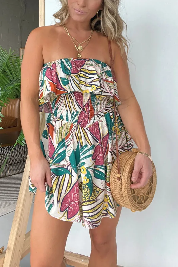 Getaway Romper Dress Floral Multi