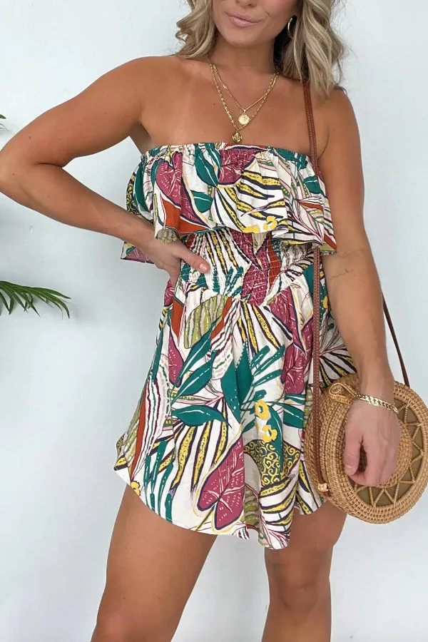Getaway Romper Dress Floral Multi