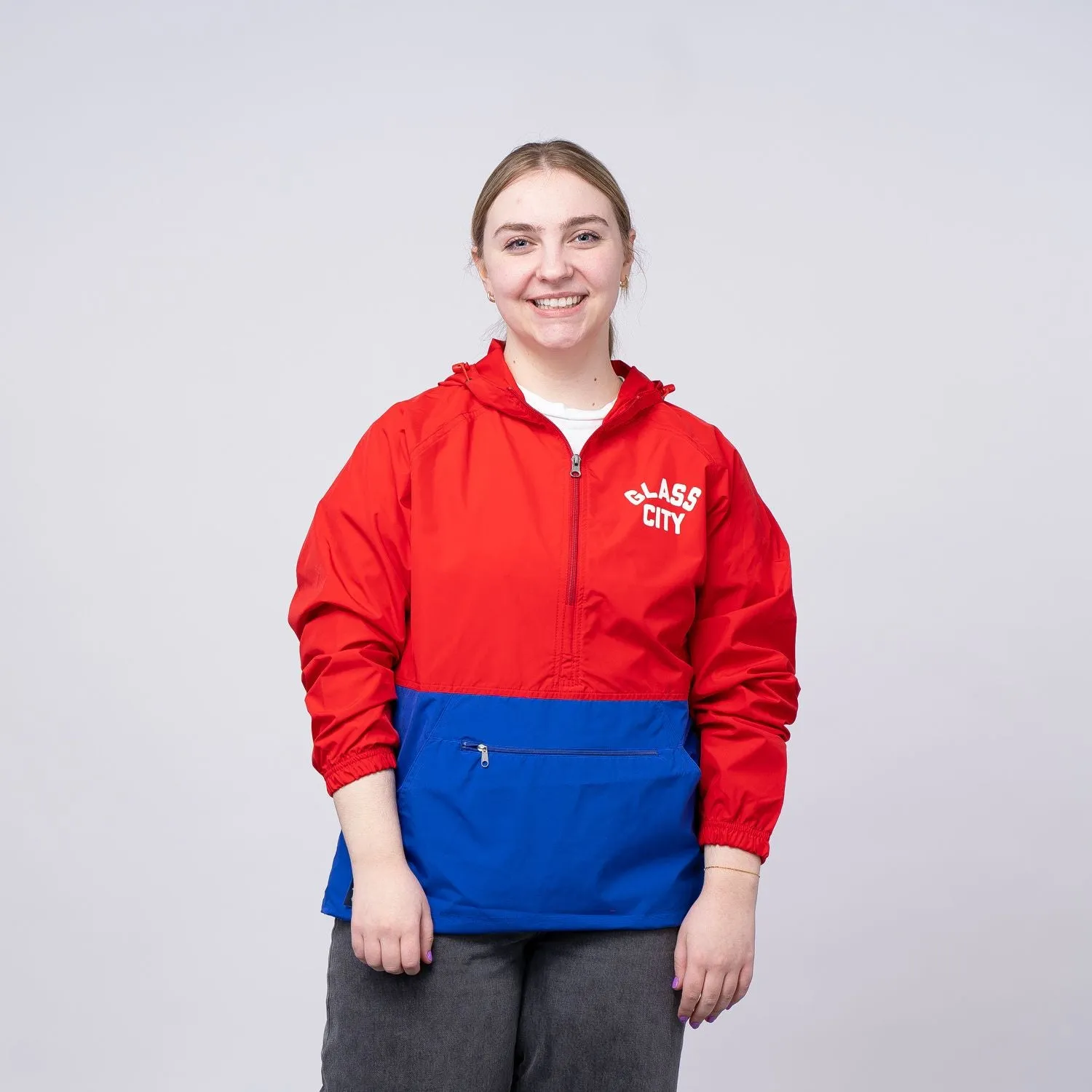 Glass City Colorblock Pack-N-Go Windbreaker