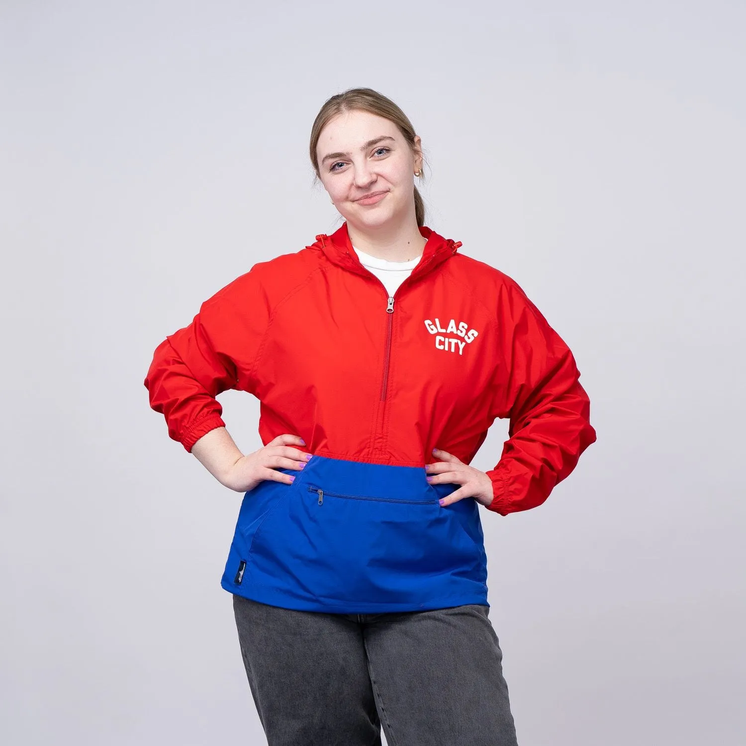 Glass City Colorblock Pack-N-Go Windbreaker