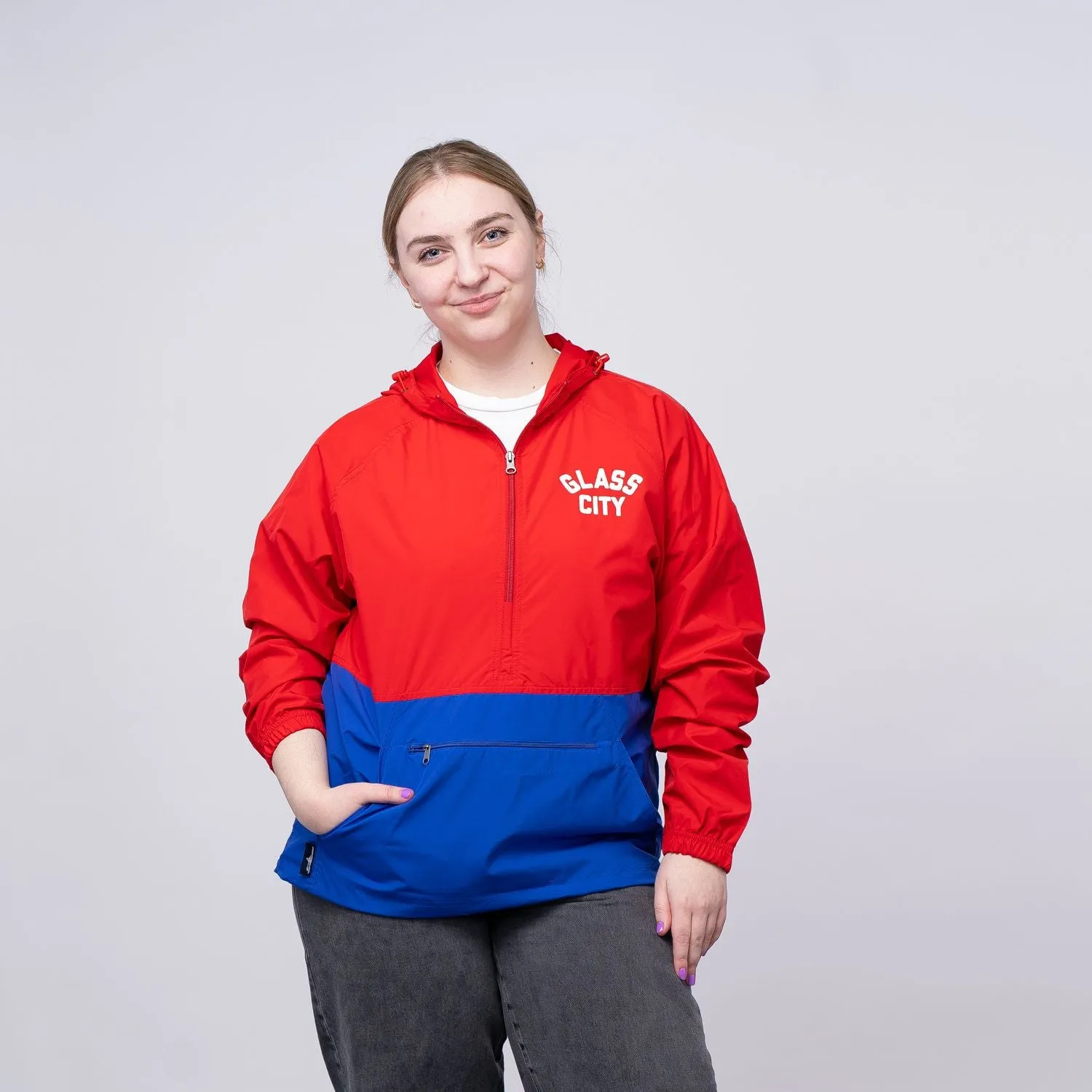 Glass City Colorblock Pack-N-Go Windbreaker