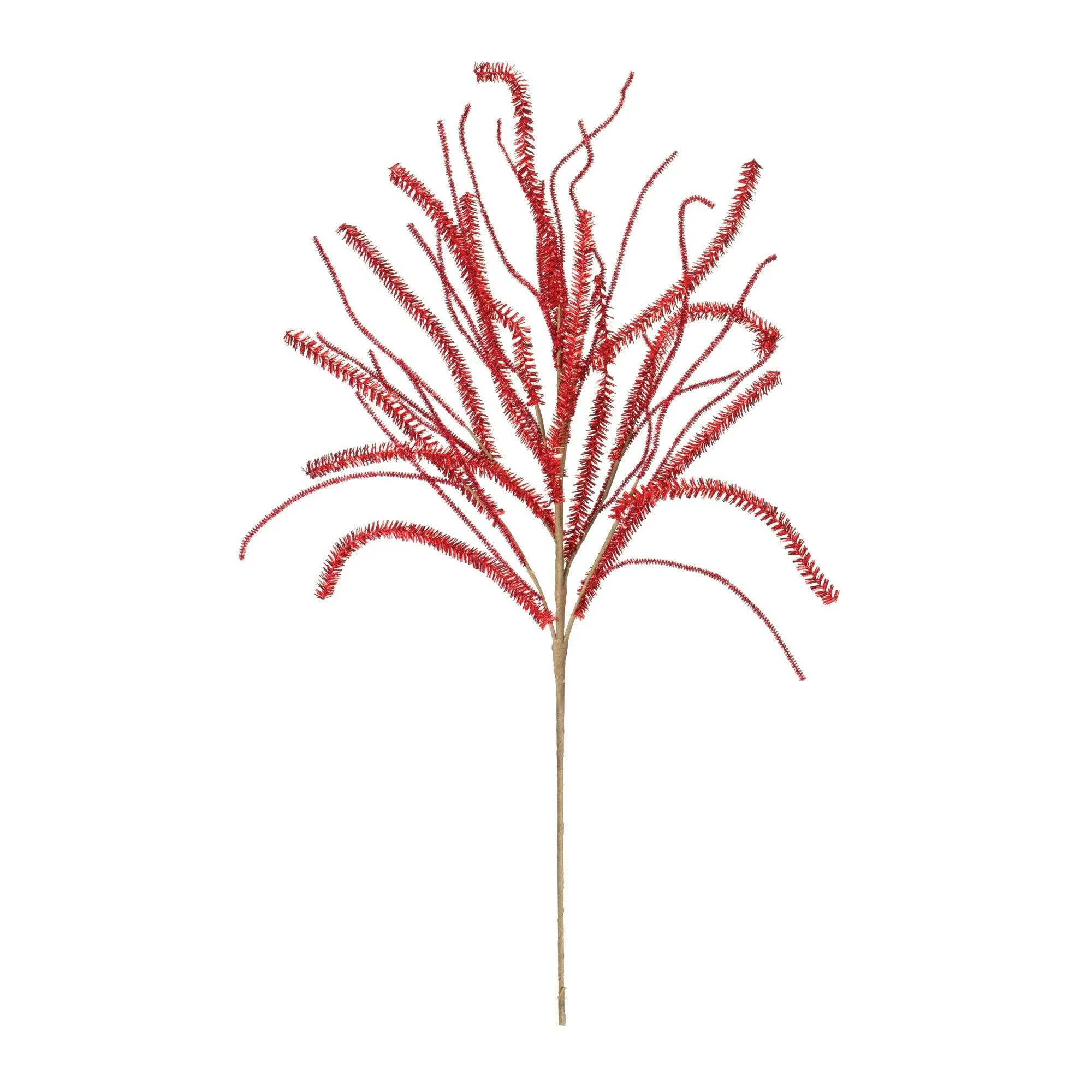 Glittered Pine Tinsel Branch (Set of 2)