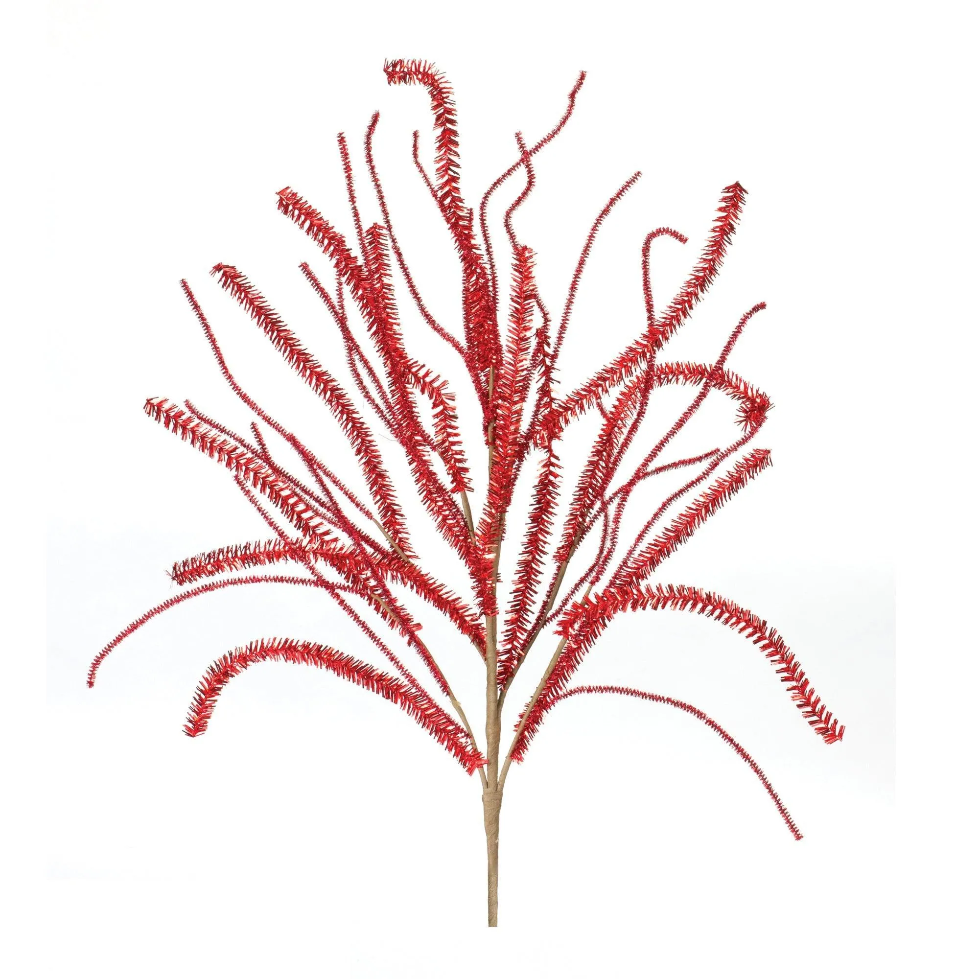 Glittered Pine Tinsel Branch (Set of 2)