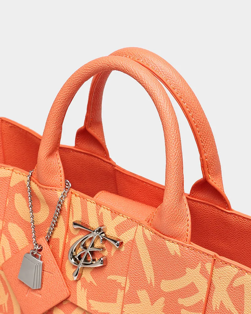 Graffiti Tote Bag in Orange